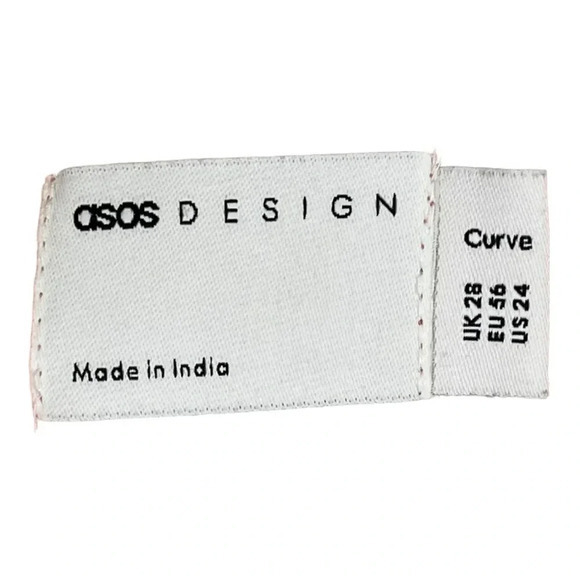 ASOS Curve Floral Soft Shirred Waist Mini‎ Dress Peach Floral Women Plus Size 26 - Picture 7 of 11